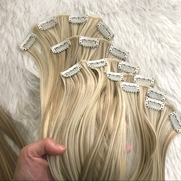 - 22” 16 Clips hair extension clip in main image 8